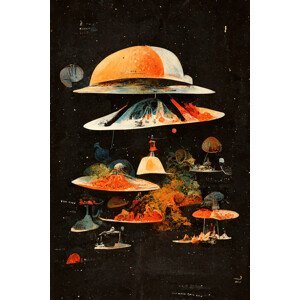 Ilustrace Flying Saucers, Treechild, (26.7 x 40 cm)
