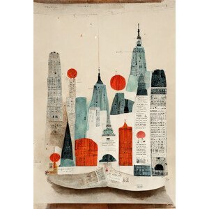 Ilustrace The Paper City, Treechild, (26.7 x 40 cm)