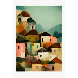 Ilustrace Italian Village, Treechild, (26.7 x 40 cm)