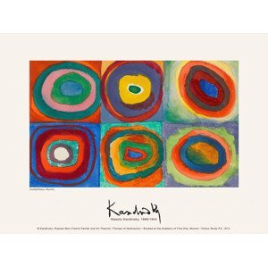 Obrazová reprodukce Colour Study Two (Vintage Abstract) - Wassily Kandinsky, (40 x 30 cm)