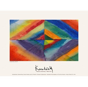 Obrazová reprodukce Colour Study Three (Vintage Abstract) - Wassily Kandinsky, (40 x 30 cm)