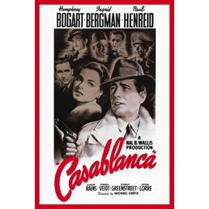 Obrazová reprodukce Casablanca (Vintage Cinema / Retro Theatre Poster), (26.7 x 40 cm)