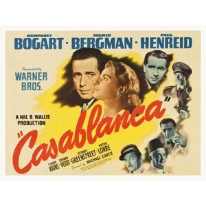 Obrazová reprodukce Casablanca (Vintage Cinema / Retro Theatre Poster), (40 x 30 cm)