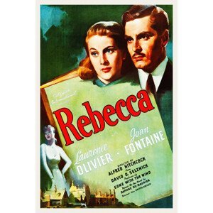 Obrazová reprodukce Rebecca / Alfred Hitchcock (Retro Cinema / Movie Poster), (26.7 x 40 cm)