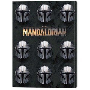 Obraz na plátně Star Wars: The Mandalorain - Helmets, (60 x 80 cm)