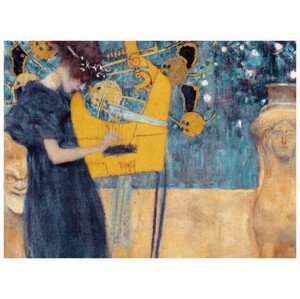Obrazová reprodukce The Music (Female Portrait) - Gustav Klimt, (40 x 30 cm)