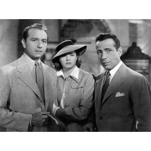Umělecká fotografie Paul Henreid, Ingrid Bergman and Humphrey Bogart, (40 x 30 cm)