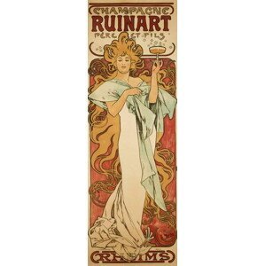 Mucha, Alphonse Marie - Obrazová reprodukce Champagne Ruinart, 1896, (20 x 60 cm)
