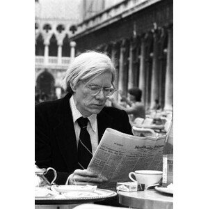 Umělecká fotografie ANDY WARHOL in Venice 1977, (26.7 x 40 cm)