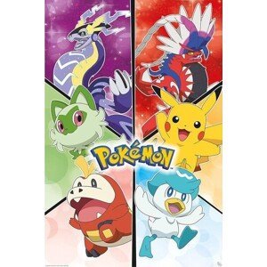 Plakát, Obraz - Pokemon: Scarlet & Violet - Starters, (61 x 91.5 cm)