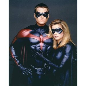 Umělecká fotografie Chris O'Donnell And Alicia Silverstone, Batman And Robin, (30 x 40 cm)