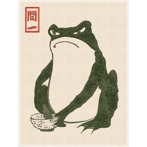 Obrazová reprodukce Japanese Grumpy Toad (Frog Print 3) - Matsumoto Hoji, (30 x 40 cm)