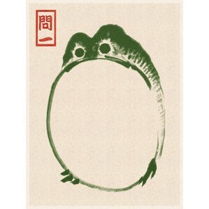 Obrazová reprodukce Japanese Grumpy Toad (Frog Print 2) - Matsumoto Hoji, (30 x 40 cm)