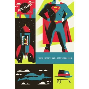 Umělecký tisk Superman - Truth and justice, (26.7 x 40 cm)