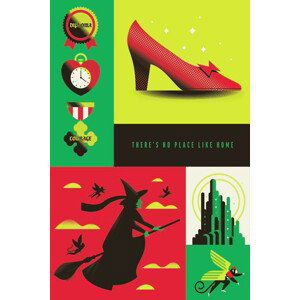 Umělecký tisk The Wizard of Oz - There's no place like home, (26.7 x 40 cm)