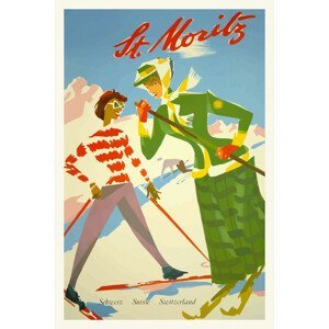 Obrazová reprodukce Vintage Travel Poster (Ski Season / Snow), (26.7 x 40 cm)