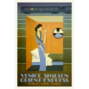 Obrazová reprodukce Vintage Travel Poster (Venice / Orient Express), (26.7 x 40 cm)