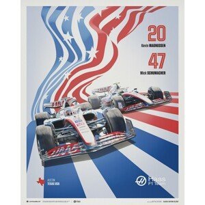 Umělecký tisk HAAS F1 Team - United States Grand Prix - 2022, (40 x 50 cm)