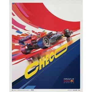 Umělecký tisk Oracle Red Bull Racing - Sergio Perez - 2022, (40 x 50 cm)