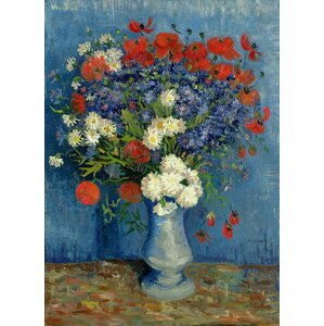 Gogh, Vincent van - Obrazová reprodukce Still Life: Vase with Cornflowers and Poppies, 1887, (30 x 40 cm)