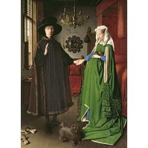 Eyck, Jan van - Obrazová reprodukce The Portrait of Giovanni Arnolfini and his Wife Giovanna Cenami, 1434, (30 x 40 cm)