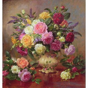 Williams, Albert - Obrazová reprodukce Roses from a Victorian Garden, (40 x 40 cm)