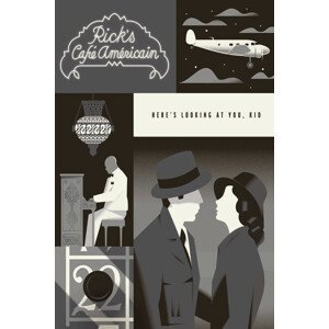 Umělecký tisk Casablanca - Rick's Café, (26.7 x 40 cm)