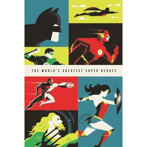 Umělecký tisk DC Comics - Greatest Super Heroes, (26.7 x 40 cm)