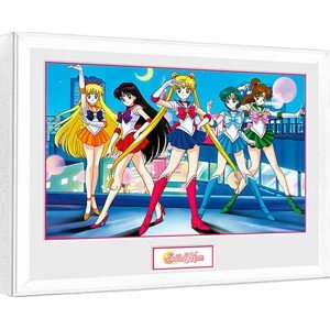 Obraz na zeď - Sailor Moon - Group (White Frame)