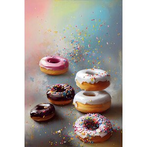 Ilustrace Yummy Donuts, Treechild, (26.7 x 40 cm)