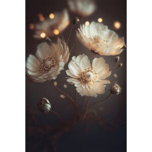 Umělecká fotografie Creme Beige Flowers, Treechild, (26.7 x 40 cm)
