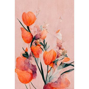 Ilustrace Orange Tulips, Treechild, (26.7 x 40 cm)