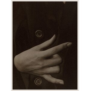 Umělecká fotografie Her Hand (Georgia O’Keeffe) - Alfred Stieglitz, (30 x 40 cm)