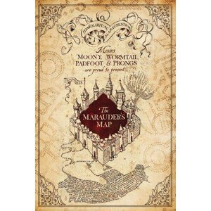 Plakát, Obraz - Harry Potter - Marauders Map, (80 x 120 cm)