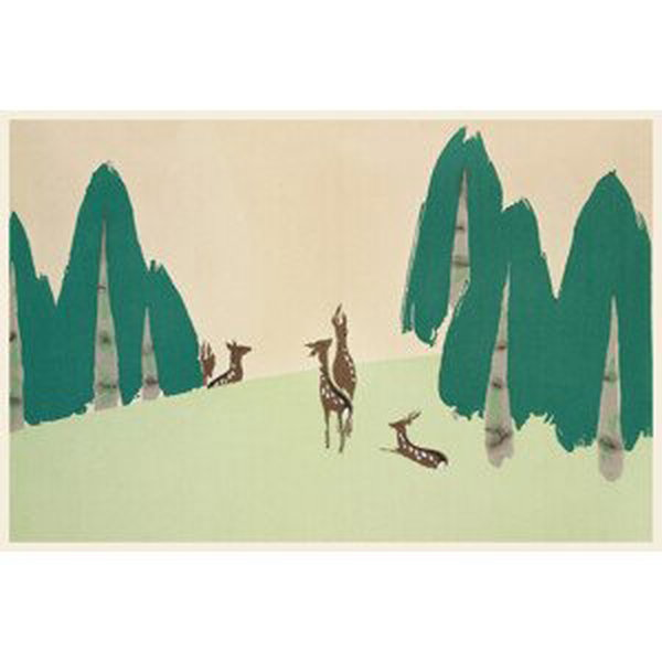 Ilustrace The Deer from Momoyogusa - Kamisaka Sekka, (40 x 26.7 cm)