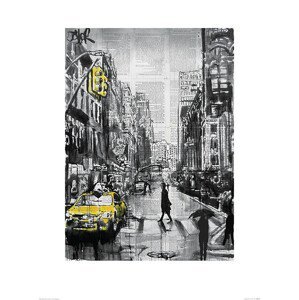 Umělecký tisk Loui Jover - Brooklyn Cab, (60 x 80 cm)