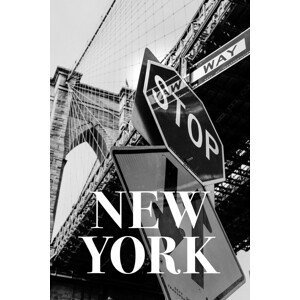 Umělecká fotografie NYC Brooklyn Bridge, Rikard Martin, (26.7 x 40 cm)