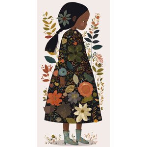 Ilustrace Little Flower Girl, Treechild, (20 x 40 cm)