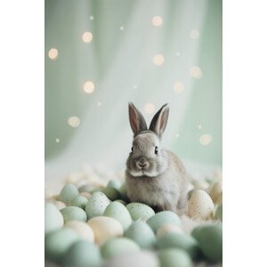 Umělecká fotografie Bunny and Pastel Eggs, Treechild, (26.7 x 40 cm)
