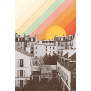 Bodart, Florent - Obrazová reprodukce Rainbow Sky Above Paris, 2020, (26.7 x 40 cm)