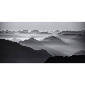 Umělecká fotografie Mountain layers, Ales Krivec, (40 x 20 cm)
