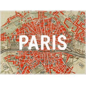 Mapa Paris Map - Historical & Vintage Maps, (40 x 30 cm)