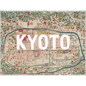 Mapa Kyoto Map - Historical & Vintage Maps, (40 x 30 cm)