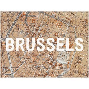 Mapa Brussels Map - Historical & Vintage Maps, (40 x 30 cm)