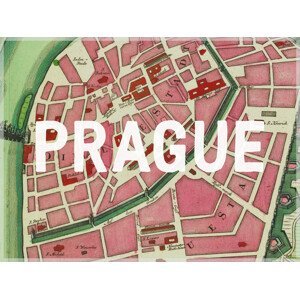 Mapa Prague Map - Historical & Vintage Maps, (40 x 30 cm)