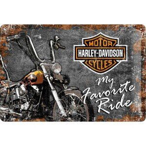 Plechová cedule Harley-Davidson - My Favorite Ride, (30 x 20 cm)