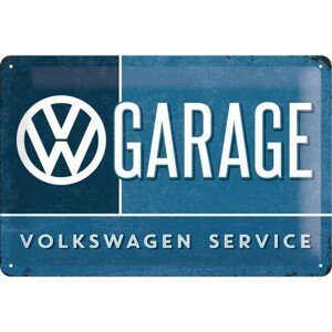 Plechová cedule Volkswagen VW - Garage, (30 x 20 cm)