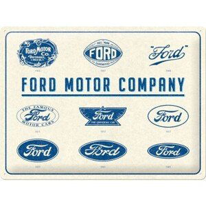 Plechová cedule Ford - Logo Evolution, (40 x 30 cm)