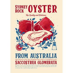 Ilustrace Oyster kitchen decor, Dionisis Gemos, (30 x 40 cm)