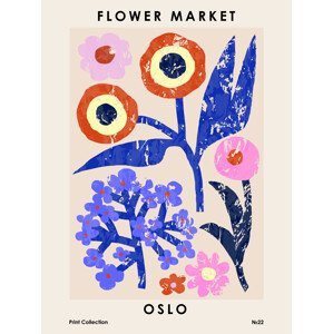 Ilustrace Flower Market. Oslo, NKTN, (30 x 40 cm)